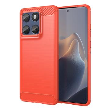 Coque Motorola Edge 60/60 Fusion en TPU Brossé - Fibre de Carbone