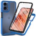 Coque Motorola Moto E14/G24/G04/G04s - Série 360 Protection - Bleue / Claire