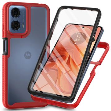 Coque Motorola Moto E14/G24/G04/G04s - Série 360 Protection - Rouge / Claire