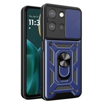 Coque Hybride Motorola Moto G (2025) à Anneau Rotatif avec Protection pour Appareil Photo