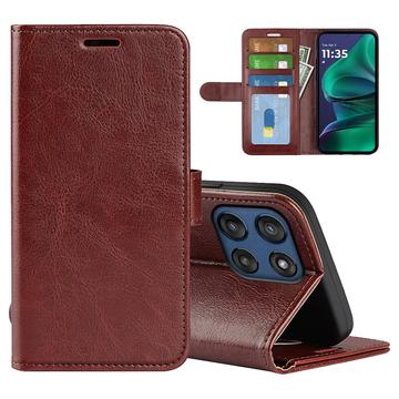 Etui portefeuille Motorola Moto G Stylus 5G (2025)/Edge 60 Stylus avec fermeture magnétique - Marron