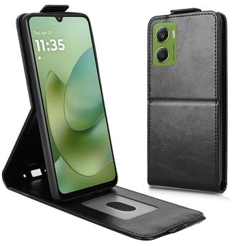 Étui à rabat vertical Motorola Moto G06/G06 Power avec support - Noir