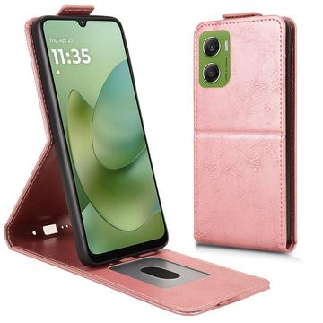 Étui à rabat vertical Motorola Moto G06/G06 Power avec support - Rose Doré