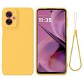 Coque Motorola Moto G55 en Silicone Liquide - Jaune