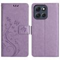 Étui Portefeuille Motorola Moto G56 - Série Butterfly - Violet
