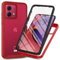 Coque Motorola Moto G84 - Série 360 Protection - Rouge / Claire