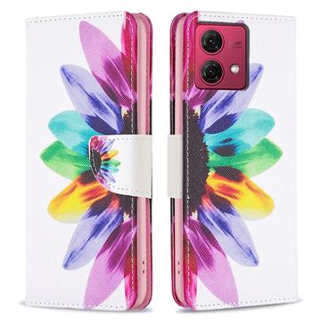 Étui Portefeuille Motorola Moto G84 - Série Wonder - Fleur