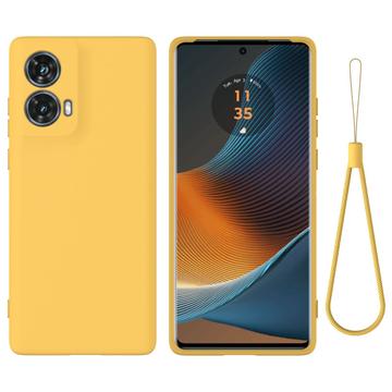 Coque Motorola Moto G85/S50 Neo en Silicone Liquide - Jaune
