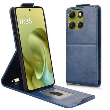 Étui à rabat vertical Motorola Moto G86 Power avec support - Bleu foncé