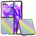 Coque hybride Motorola Razr 50 Ultra Texture Strass - Imagée