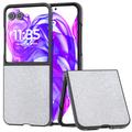 Coque hybride Motorola Razr 50 Ultra Texture Strass - Argenté