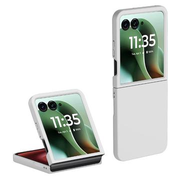 Coque Motorola Razr 60 Ultra en Plastique Caoutchouté - Blanche
