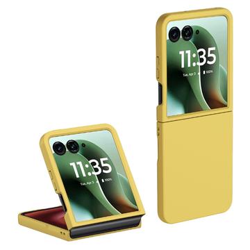 Coque Motorola Razr 60 Ultra en Plastique Caoutchouté - Jaune