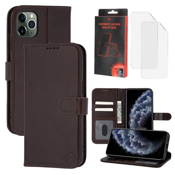 Étui Portefeuille iPhone 11 Pro Max en Cuir MyTPhone CardMate - Marron foncé