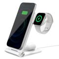 NILLKIN Powertrio 3 in 1 Charging Station Magnetic Wireless Charger for Mobile Phone  /  Earphone  /  Smart Watch, with MFi Certified Apple Watch Charger (EU Plug)