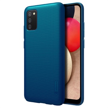 Coque Hybride Samsung Galaxy M02s, Galaxy A02s Nillkin Super Frosted Shield (Emballage ouvert - Excellent) - Bleue