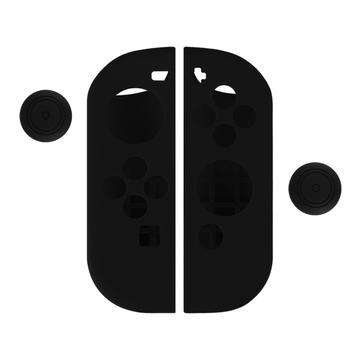 Étui en silicone pour la manette Nintendo Switch avec embouts pour la prise du pouce - Noir