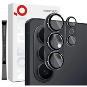Samsung Galaxy S26 Ultra Northjo Protection complète de l'objectif de l'appareil photo en métal mat et verre trempé