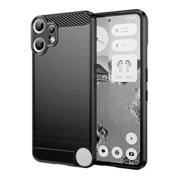 Coque Nothing CMF Phone 2 Pro en TPU Brossé - Fibre de Carbone - Noire