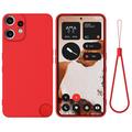 Coque Nothing CMF Phone 2 Pro en silicone liquide avec dragonne - Rouge