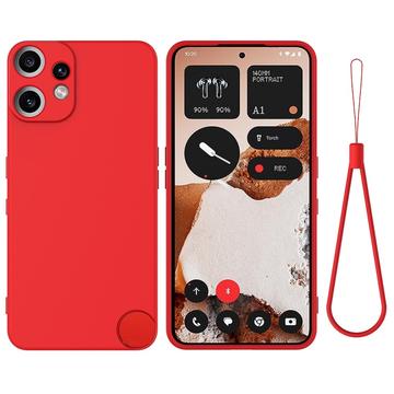 Coque Nothing CMF Phone 2 Pro en silicone liquide avec dragonne - Rouge