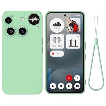 Coque Nothing Phone (3) en silicone liquide avec dragonne