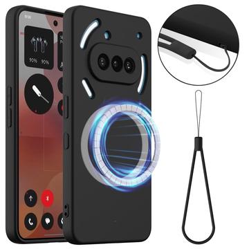 Coque Nothing Phone (3a) en Silicone Liquide - Compatible MagSafe - Noire