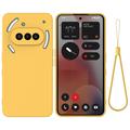 Coque Nothing Phone (3a) en silicone liquide avec dragonne - Jaune