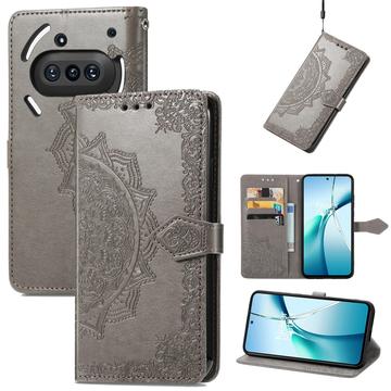 Étui Portefeuille Nothing Phone (3a) Mandala Série - Gris