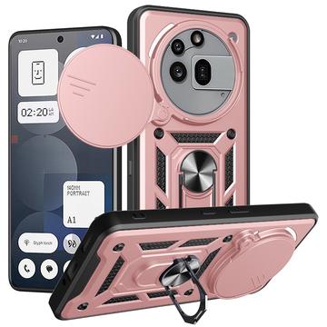 Coque Hybride Nothing Phone (3a) Pro à Anneau Rotatif avec Protection pour Appareil Photo