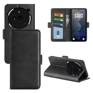 Etui portefeuille Nothing Phone (3a) Pro avec fermeture magnétique - Texture Veau - Noir