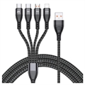 Câble USB 4-en-1 Universel Nylon Tressé - 66W, 2m - Noir