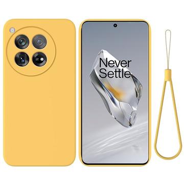 Coque OnePlus 12 en Silicone Liquide - Jaune