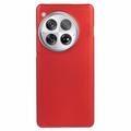 Coque OnePlus 12 en Plastique Caoutchouté - Rouge