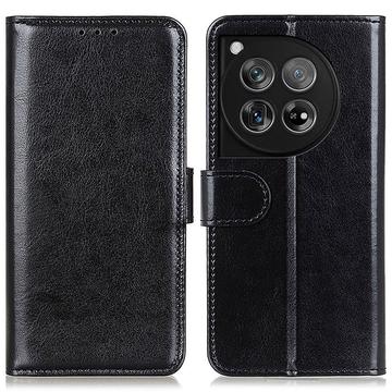 Étui Portefeuille OnePlus 12 avec Fermeture Magnétique - Noir