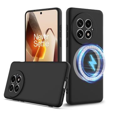 Coque OnePlus 13 en Silicone Liquide - Compatible MagSafe - Noire