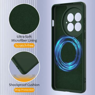 Coque OnePlus 13 en Silicone Liquide - Compatible MagSafe - Vert Foncé