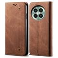 Étui Portefeuille OnePlus 13 avec Fermeture Magnétique Retro - Marron