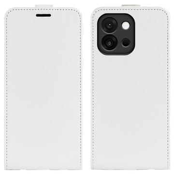 Étui à Rabat Vertical OnePlus 13T/13s avec Porte-Cartes - Blanc