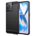 Coque OnePlus Ace/10R en TPU Brossé - Fibre de Carbone