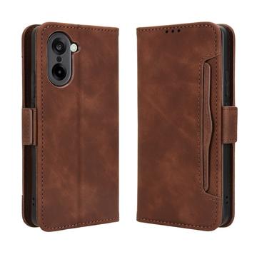 Étui portefeuille OnePlus Ace 5 Racing/Nord CE5 Porte-Cartes - Marron