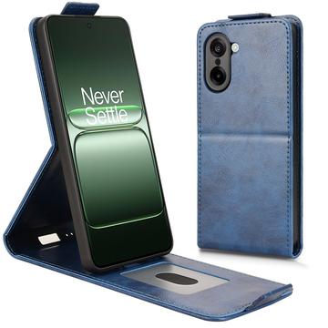 Étui à rabat vertical OnePlus Ace 5 Racing/Nord CE5 avec support - Bleu foncé
