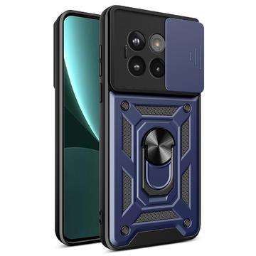 Coque Hybride OnePlus Ace 5/5 Pro/13R à Anneau Rotatif avec Protection pour Appareil Photo - Bleue