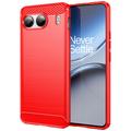 Coque OnePlus Nord 4 en TPU Brossé - Fibre de Carbone