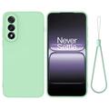 Coque OnePlus Nord 5 en silicone liquide avec dragonne - Verte