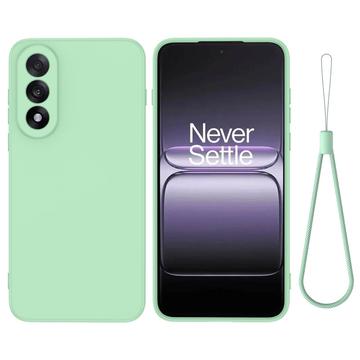 Coque OnePlus Nord 5 en silicone liquide avec dragonne - Verte