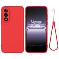 Coque OnePlus Nord 5 en silicone liquide avec dragonne - Rouge