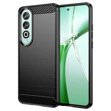 Coque OnePlus Nord CE4 en TPU Brossé - Fibre de Carbone