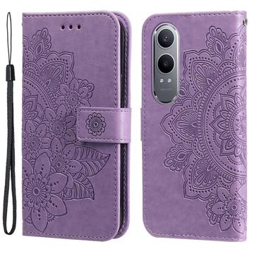 Étui Portefeuille OnePlus Nord CE4 Lite/Oppo K12x Mandala Série - Paars