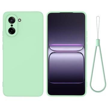 Coque OnePlus Nord CE5 en silicone liquide avec dragonne - Verte
